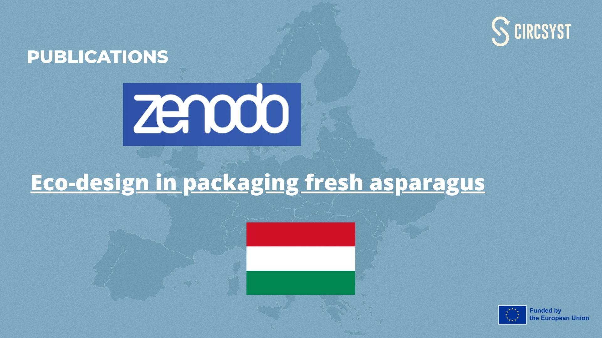 Eco-design in packaging fresh asparagus
